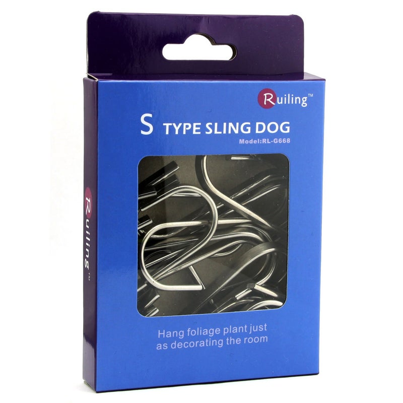 RuiLing 12-Pack Size Medium Flat S Hooks Heavy-Duty Genuine Solid 304 Stainless Steel S Shaped Hanging Hooks,Kitchen Spoon Pan Pot Hanging Hooks Hangers Multiple uses. - Image 2